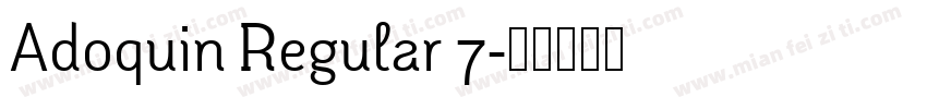 Adoquin Regular 7字体转换